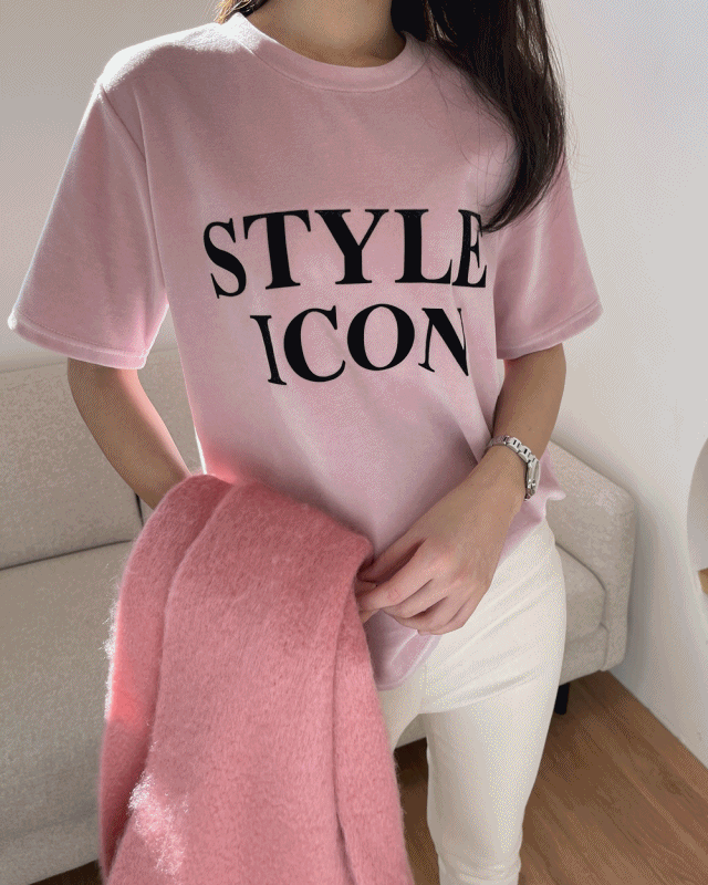 벨벳 아이콘 티셔츠 / 3color